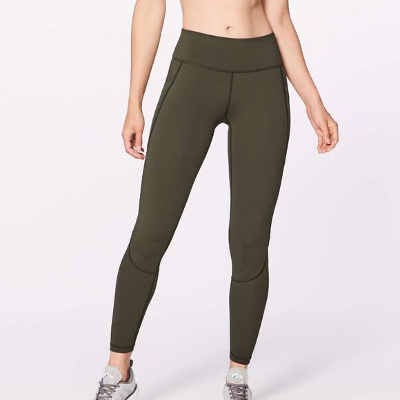 Lululemon Women's Miles Ahead Tight 28" Leggings - Dark Olive - Picture 1 of 6